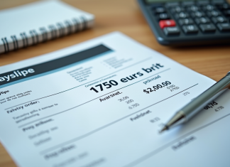 Le cas des 1750 euros brut : briser le mystère du salaire net Bureau avec fiche de paie 1750 euros brut et calculatrice