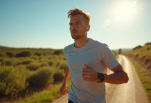 Casque optimal pour courir efficacement : notre comparatif 2025 Homme courant en plein air avec un écouteur sans fil moderne