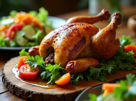 Accompagner un poulet avec des salades croquantes et chatoyantes