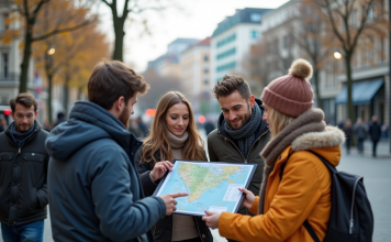 Meilleure planification urbaine : pays à privilégier pour un urbanisme efficace Groupe divers d'adultes dans une ville moderne