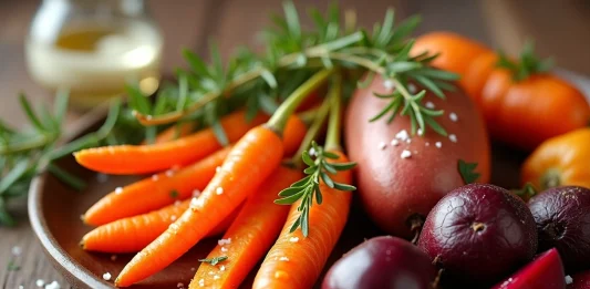 Légumes racines rôtis : un choix parfait pour une palette à la diable